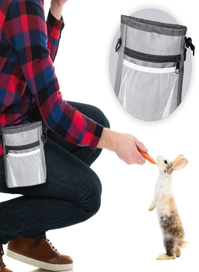 SunGrow Dog Travel Pouch, Training Bag for Treats, Kibbles, Toys & Accessories, Gray, Multiwear and Weather-Proof, 1 Pouch with Adjustable Shoulder Strap and Waist Belt - Image 3